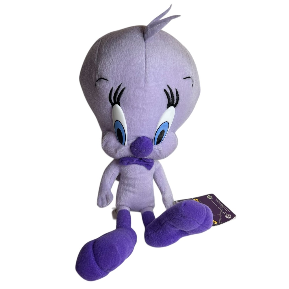 Nanco Looney Tunes Tweety Bird Purple Plush Bow Tie Stuffed Animal 12" WB s06 - Picture 1 of 10